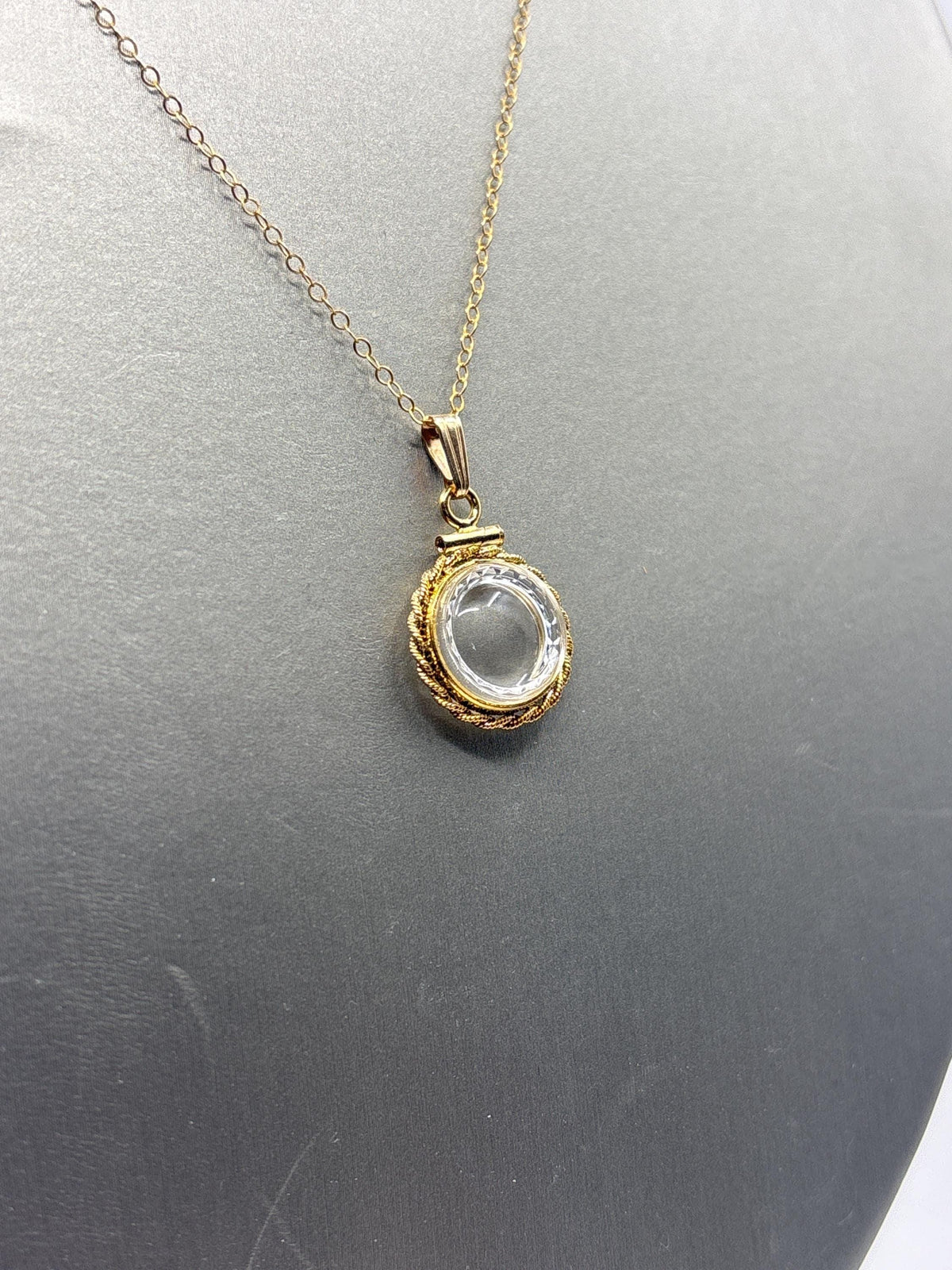 12.5mm 14K Gold-Filled Rope & Diamond-Edge Shaker Locket