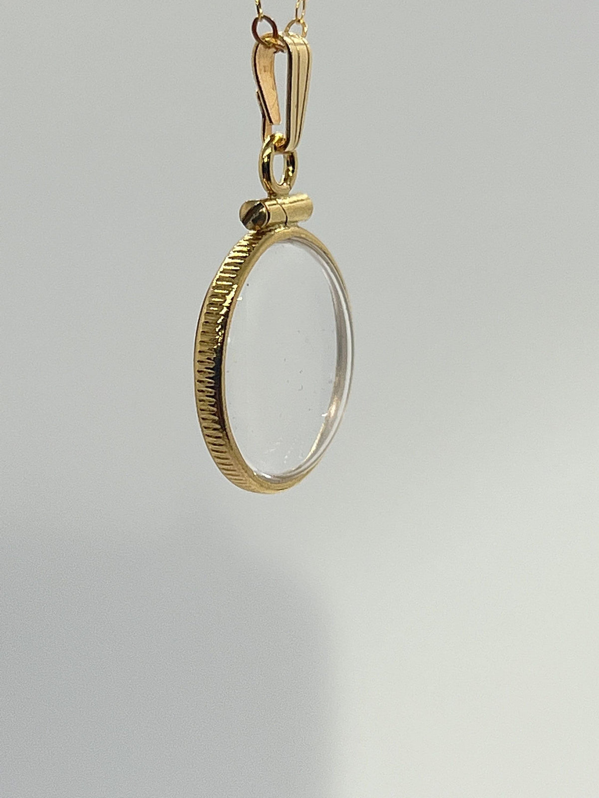 Solid 14k gold empty 16.5mm  handmade pet memorial fur or hair locket w/ free  small  screw driver dog or cat fur keepsake.