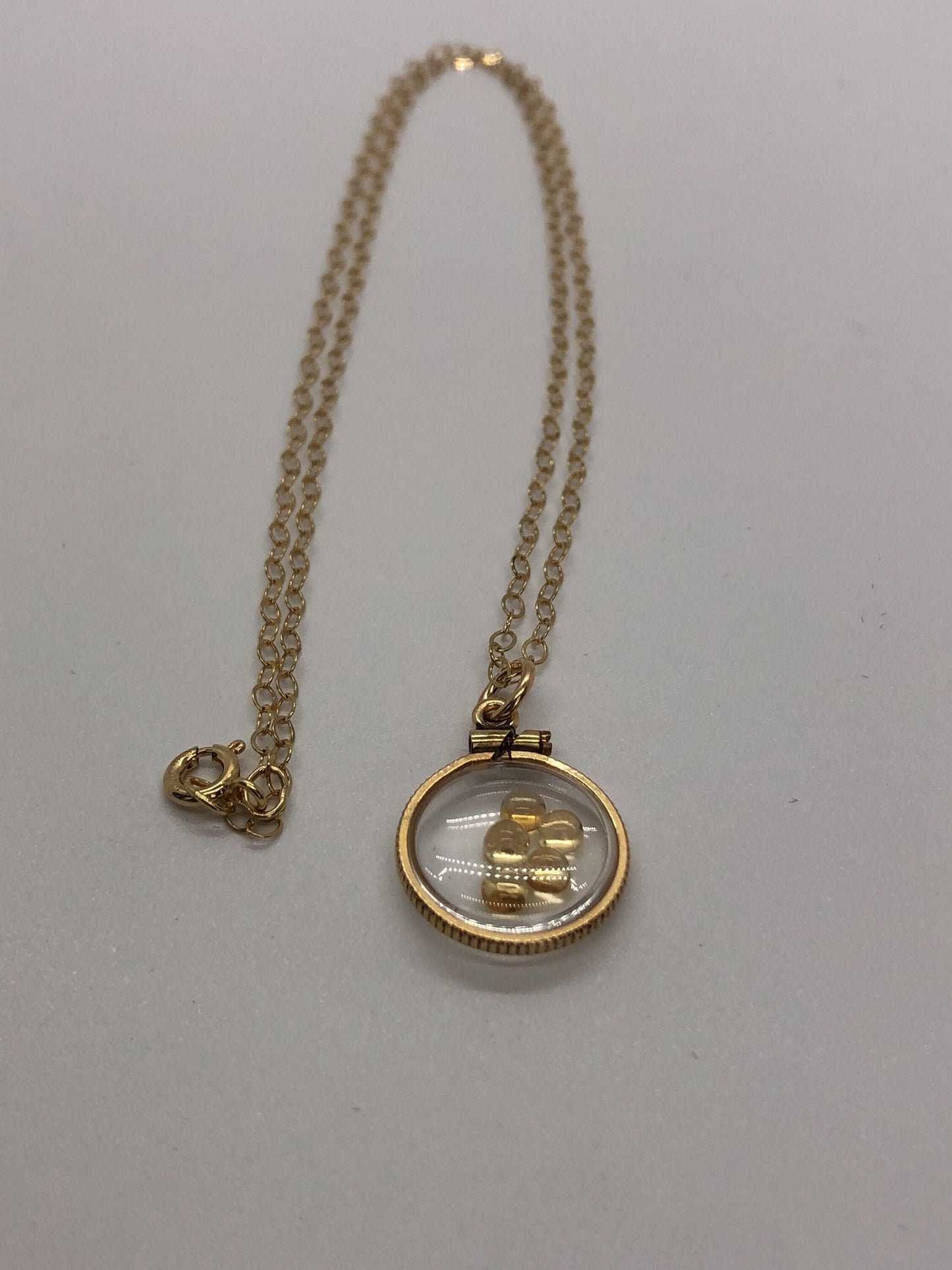 Vintage brazilian citrine shaker locket filled with natural cabochons, nov. birthstone you can create one for your mom! ask