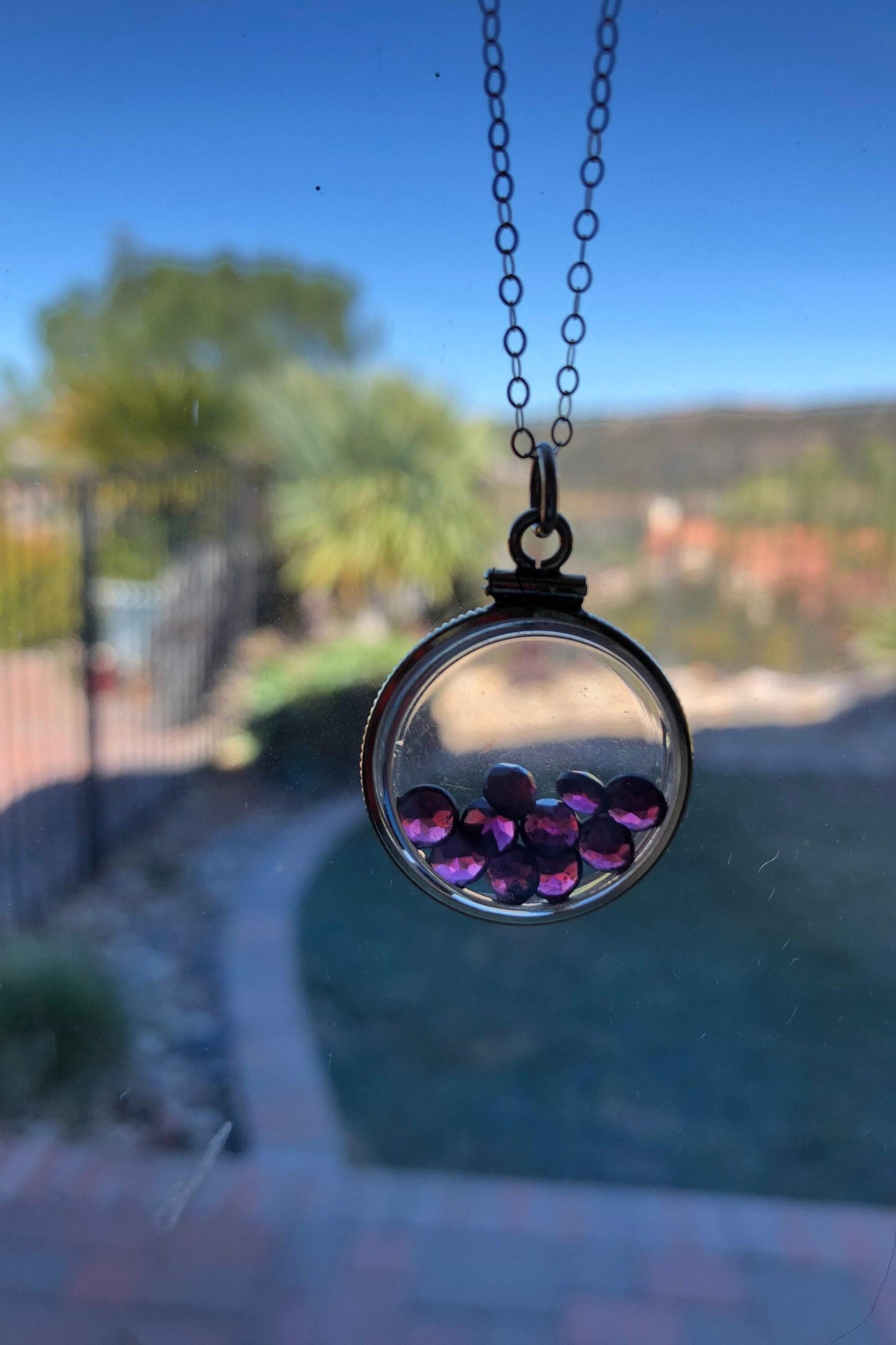 Handmade garnet shaker locket 14k gold filled w/ 4.16 ctw beautiful gems , january birthstone customize one for your mother's day! ask me