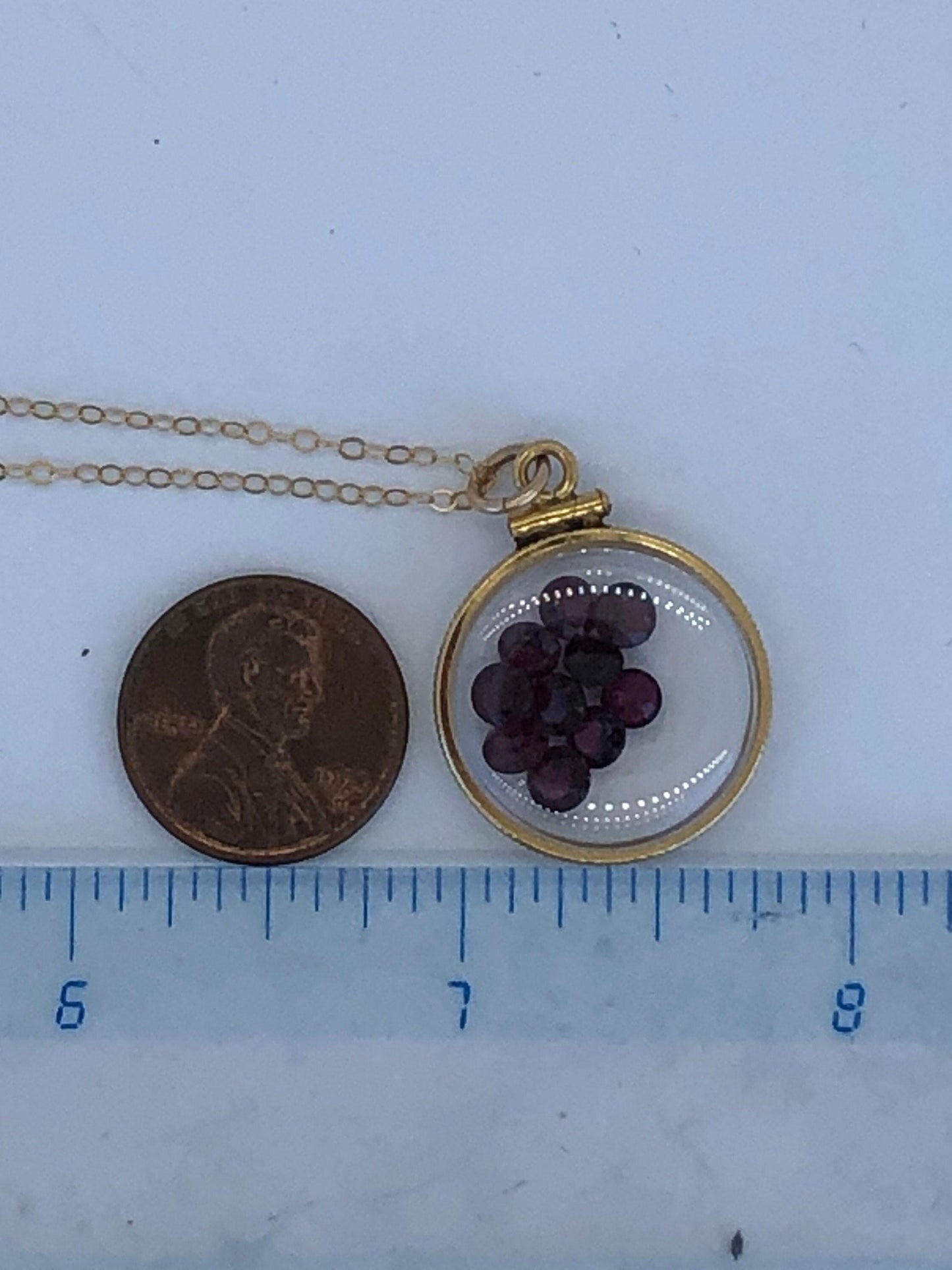 Handmade garnet shaker locket 14k gold filled w/ 4.16 ctw beautiful gems , january birthstone customize one for your mother's day! ask me