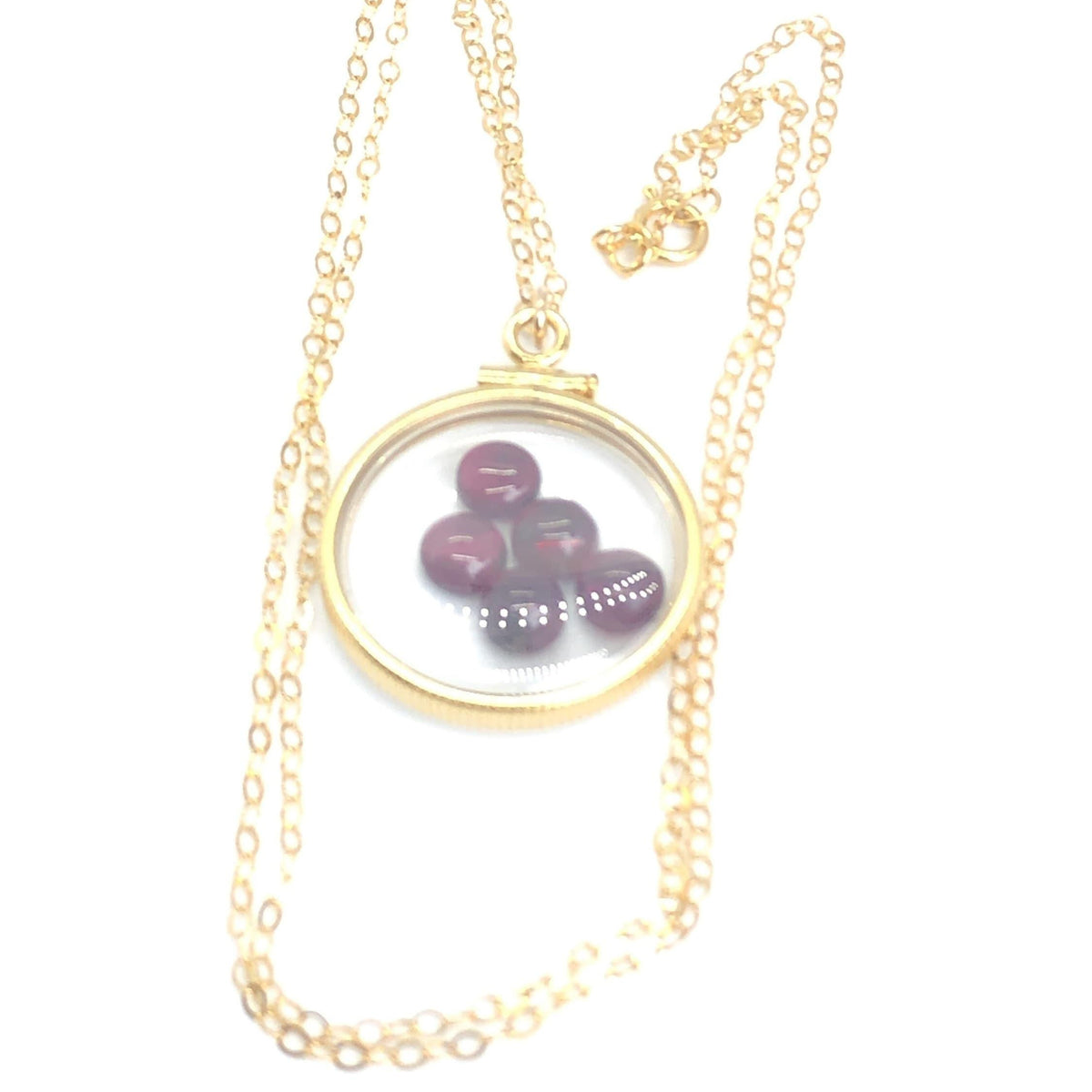 Handmade red garnet shaker locket,14k gold filled shaker w/ 3.98 ctw natural gems, january birthstone customize one for your mom? ask me how