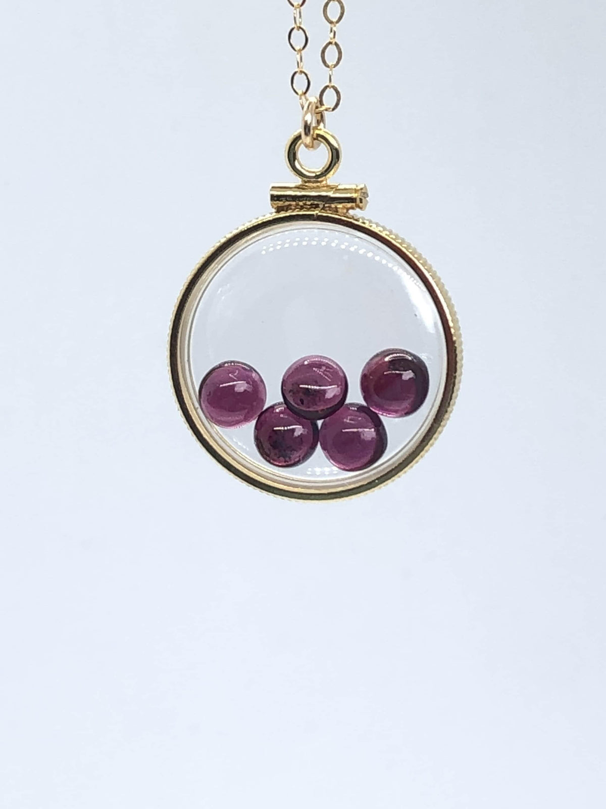 Handmade red garnet shaker locket,14k gold filled shaker w/ 3.98 ctw natural gems, january birthstone customize one for your mom? ask me how