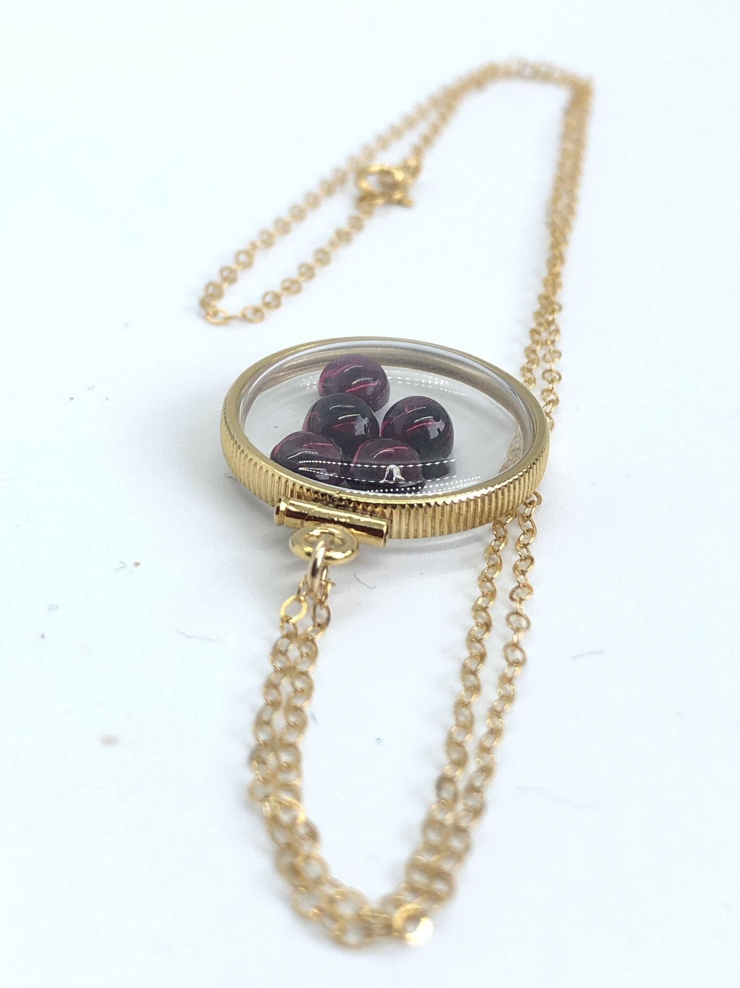 Handmade red garnet shaker locket,14k gold filled shaker w/ 3.98 ctw natural gems, january birthstone customize one for your mom? ask me how
