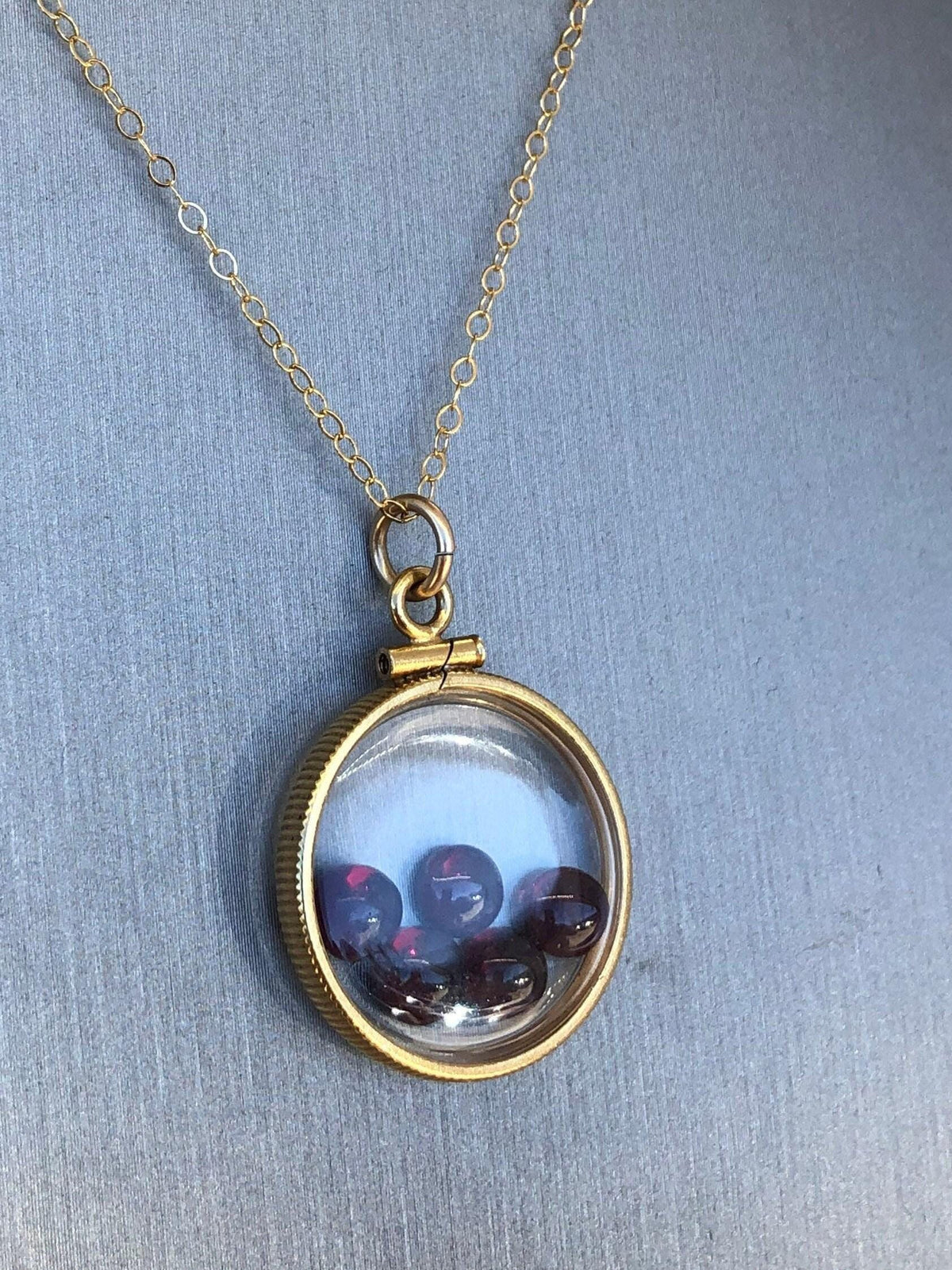 Handmade red garnet shaker locket,14k gold filled shaker w/ 3.98 ctw natural gems, january birthstone customize one for your mom? ask me how