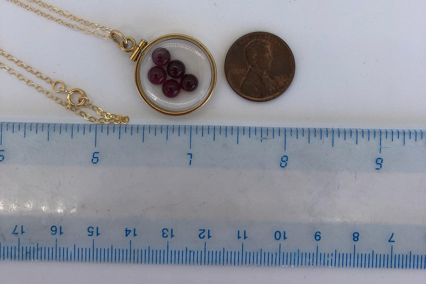 Handmade red garnet shaker locket,14k gold filled shaker w/ 3.98 ctw natural gems, january birthstone customize one for your mom? ask me how