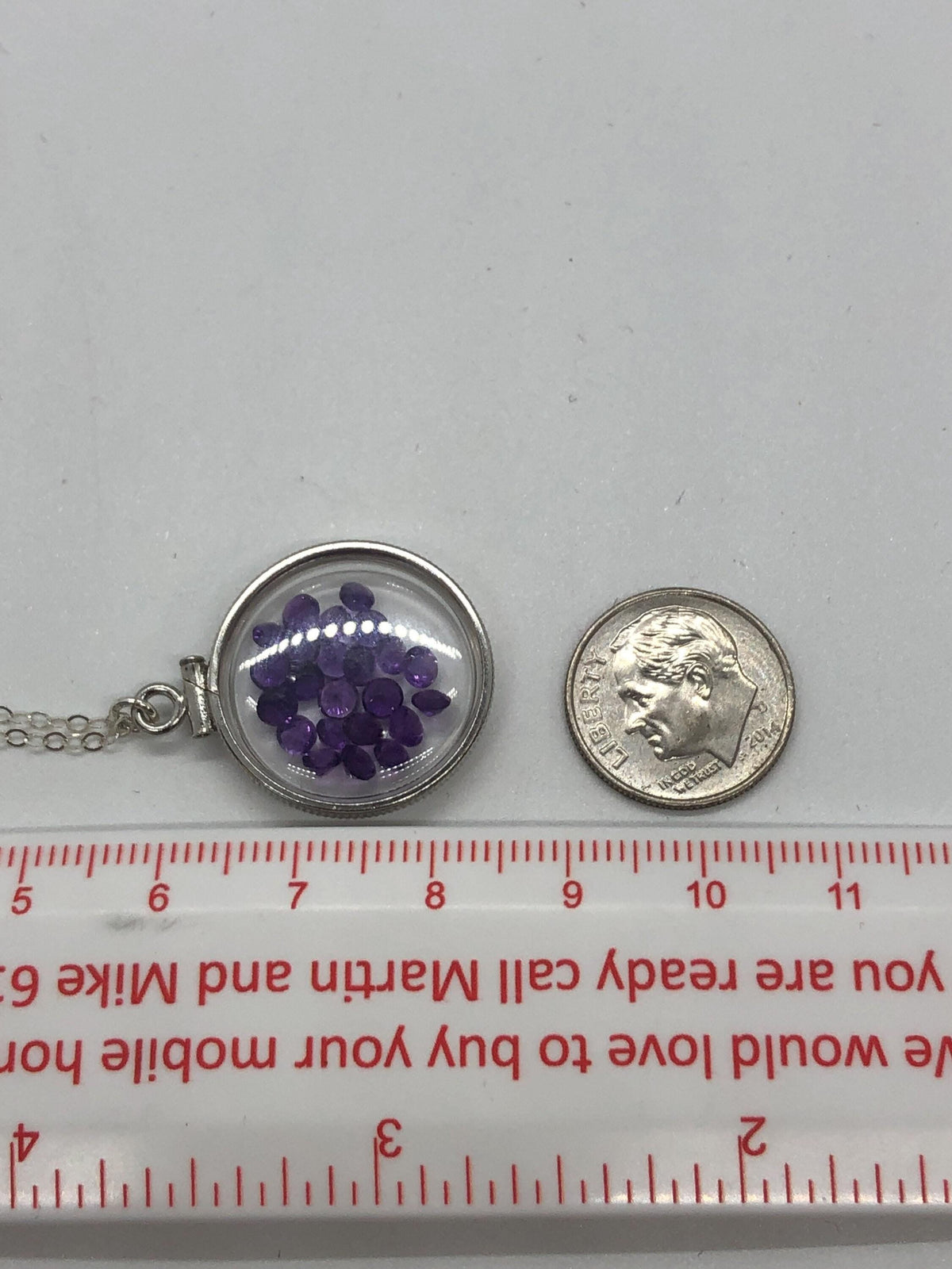 Handmade amethyst/sterling silver shaker locket w/  genuine gems weighing 2.4 tcw, february birthstone. make 1 for your mom! ask me