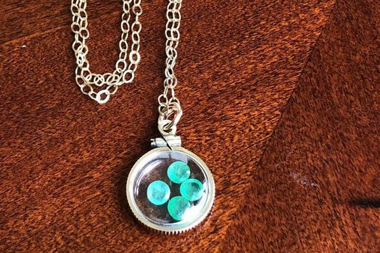 Vintage emerald shaker locket, 12k gold filled, genuine natural stones new old stock 50 years old. make a locket for your mom