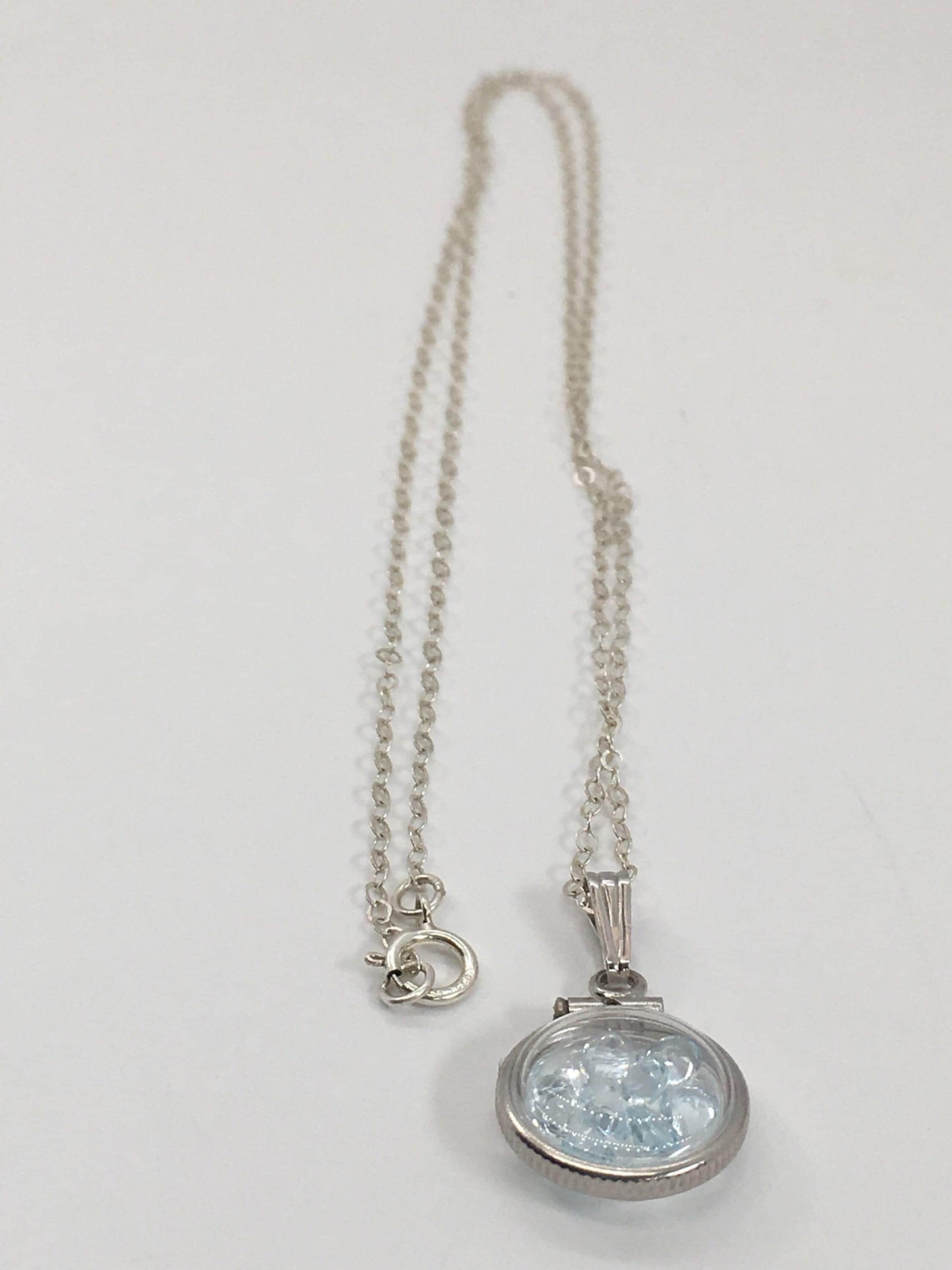 Diminutive  topaz  shaker locket 14k gold filled or sterling silver with beautiful november birthstone 0.9 tcw