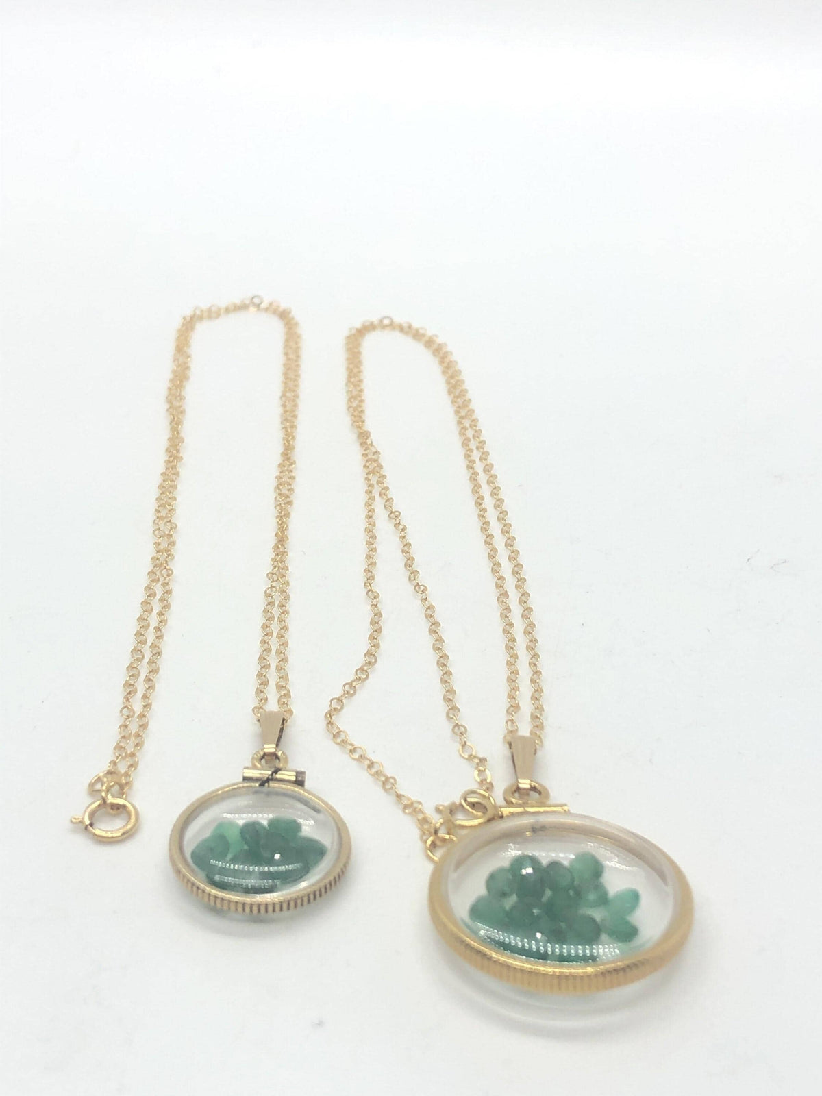 Vintage emerald shaker locket 14k gold filled, 50 year old new stock,  20mm or 15 mm customize one for your mother's day