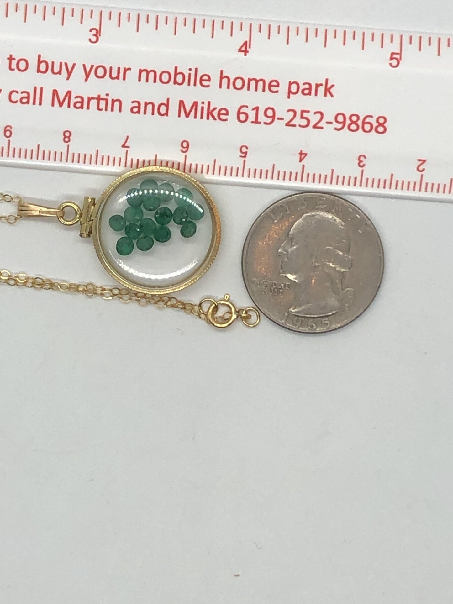 Vintage emerald shaker locket 12k gold filled with beautiful may birthstone, new old stock, customer can custom create for mother’s day