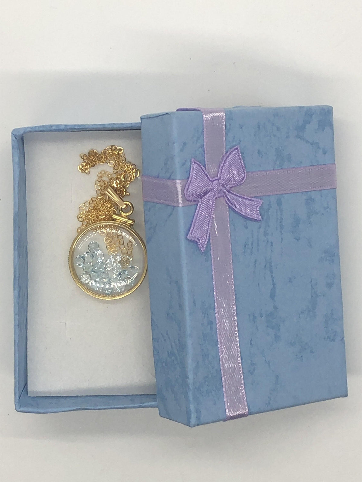 Handmade topaz  shaker locket 14k gold filled or silver with beautiful november birthstone, 2.0 tcw
