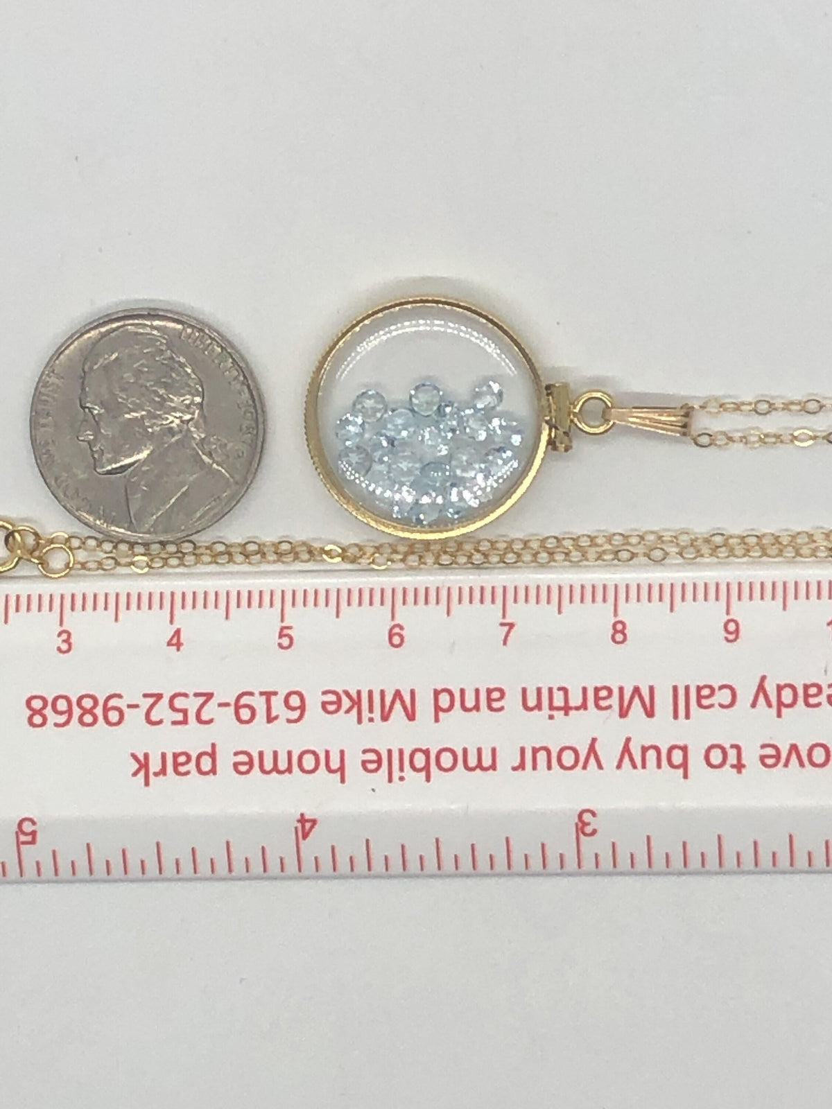 Handmade topaz  shaker locket 14k gold filled or silver with beautiful november birthstone, 2.0 tcw
