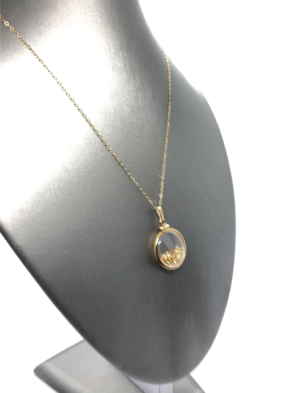 Vintage citrine shaker locket 12k gold filled with beautiful november birthstone, new old stock, customer can custom create for mother’s day