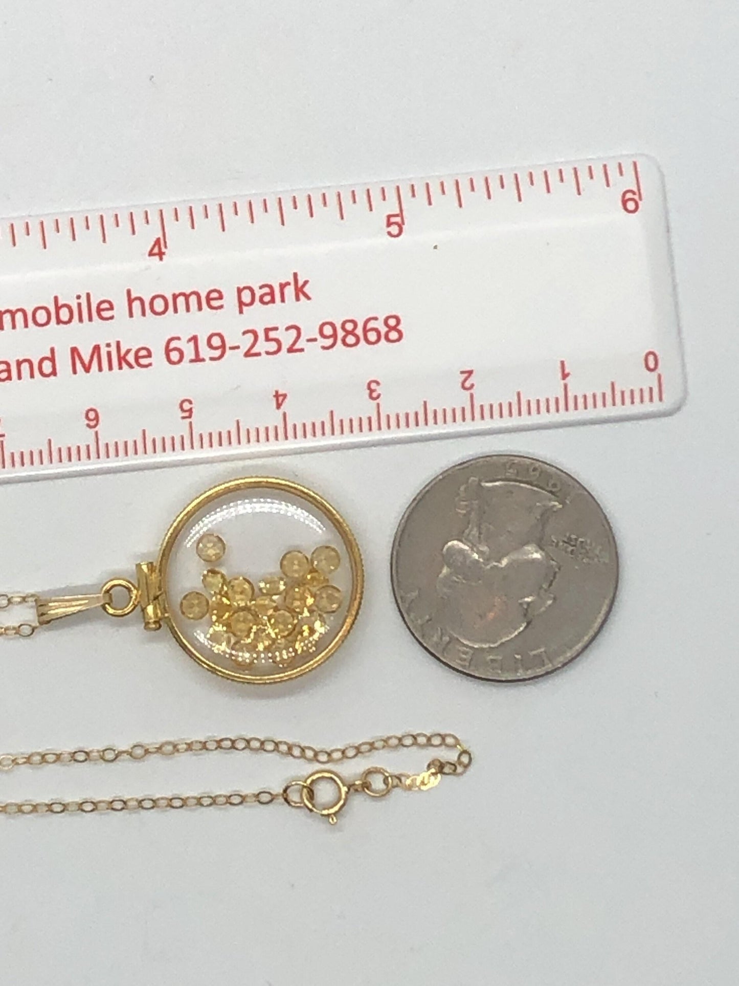 Vintage citrine shaker locket 12k gold filled with beautiful november birthstone, new old stock, customer can custom create for mother’s day