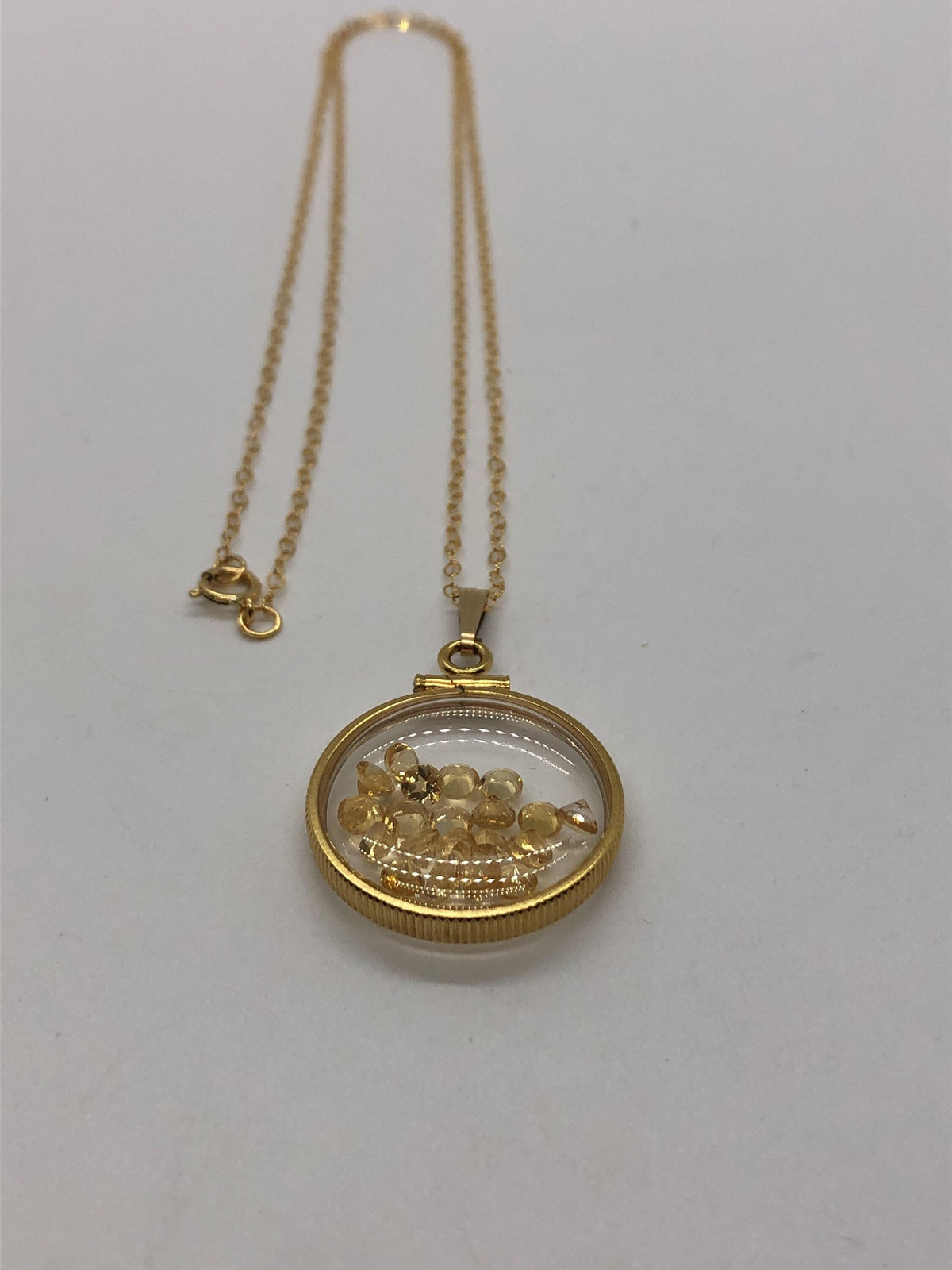 Handmade citrine shaker locket 14k gold filled with beautiful november birthstone. you can custom create one for mother’s day ask