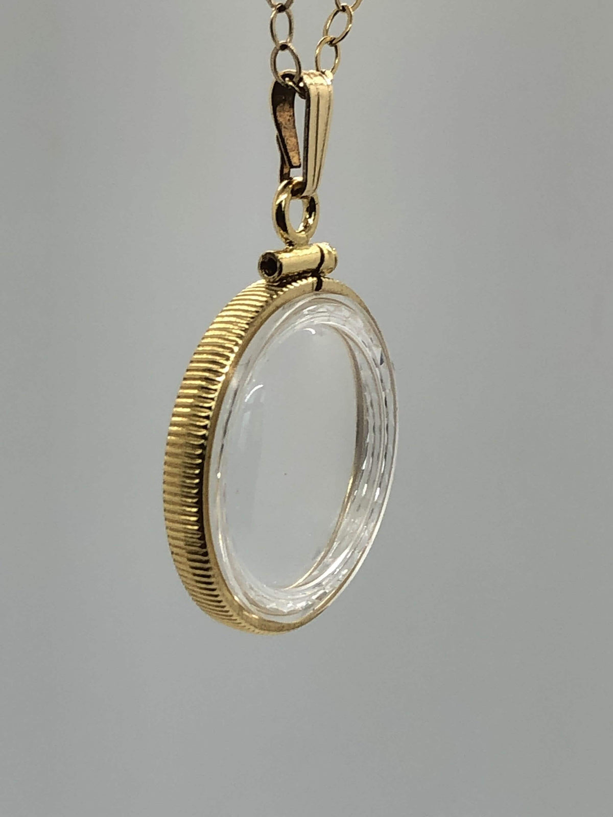 Empty diamond edge handmade 14k gold filled shaker locket nickel size w/ free  screwdriver. fill it with treasure. customizable