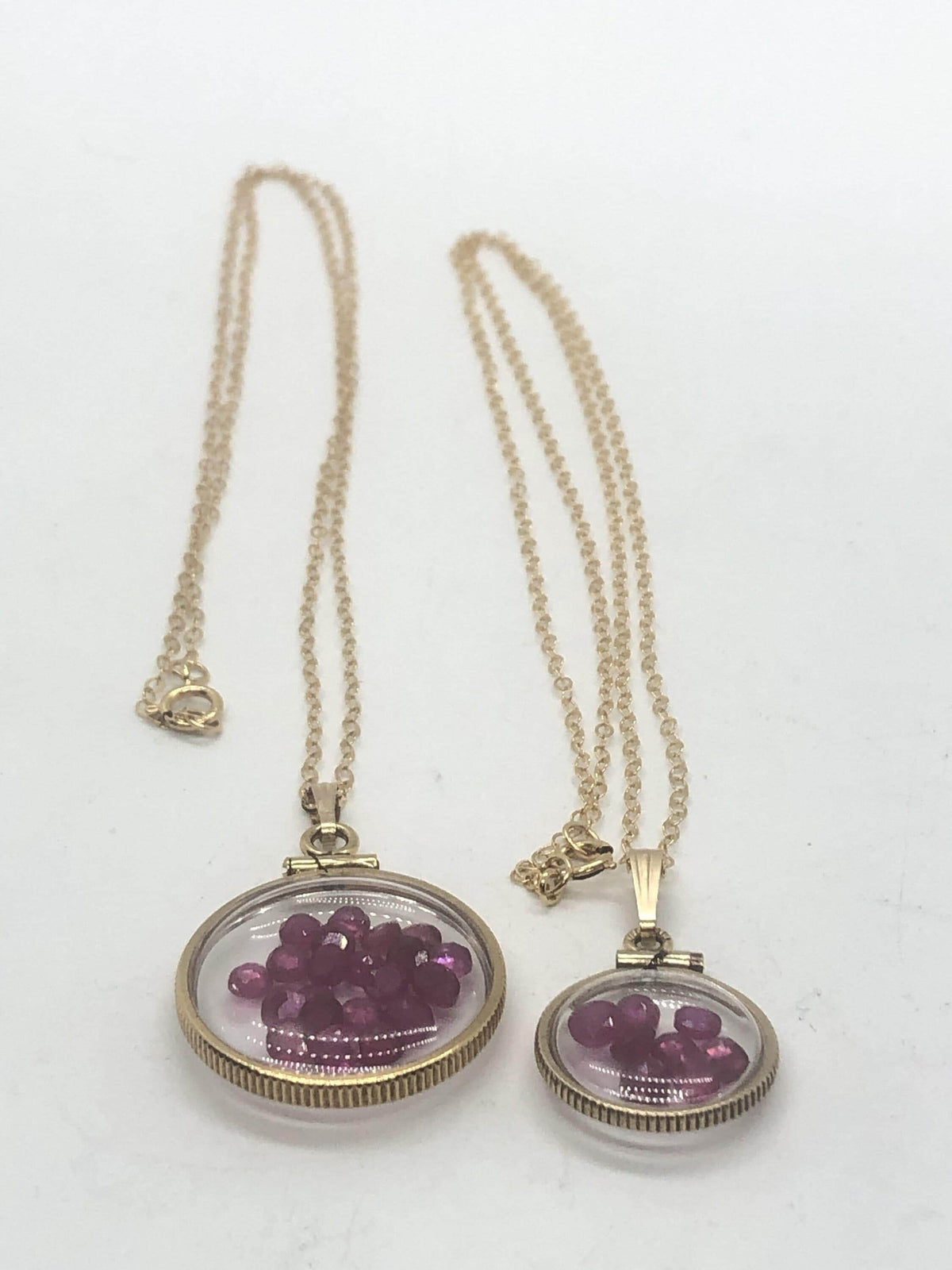 Custom made 40 ruby vintage shaker locket 12k gold filled, 50 year old new stock,  20mm.