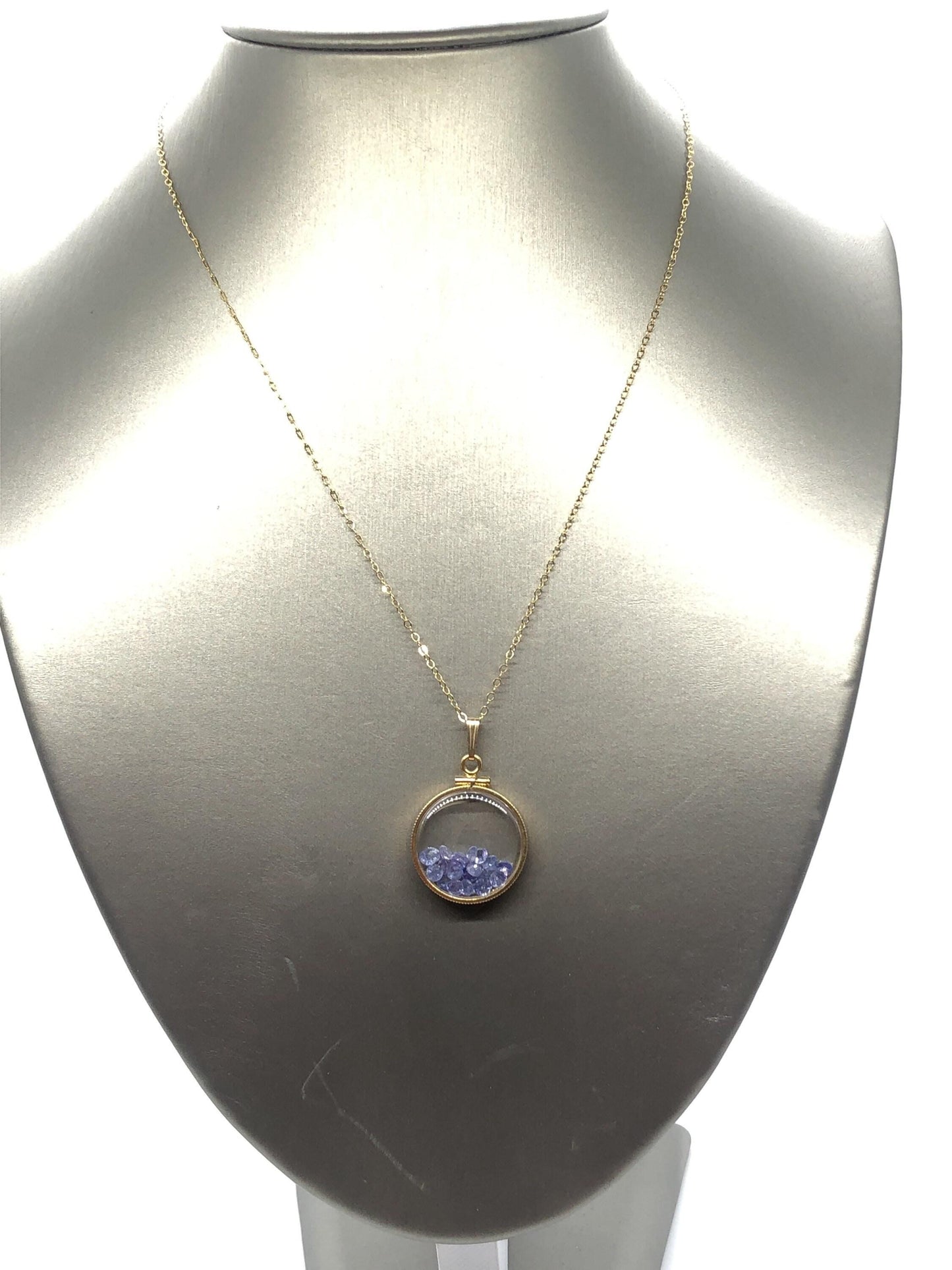 Handmade tanzanite shaker locket 14k gf or silver  with beautiful december birthstone, you can custom create a locket for mother’s day