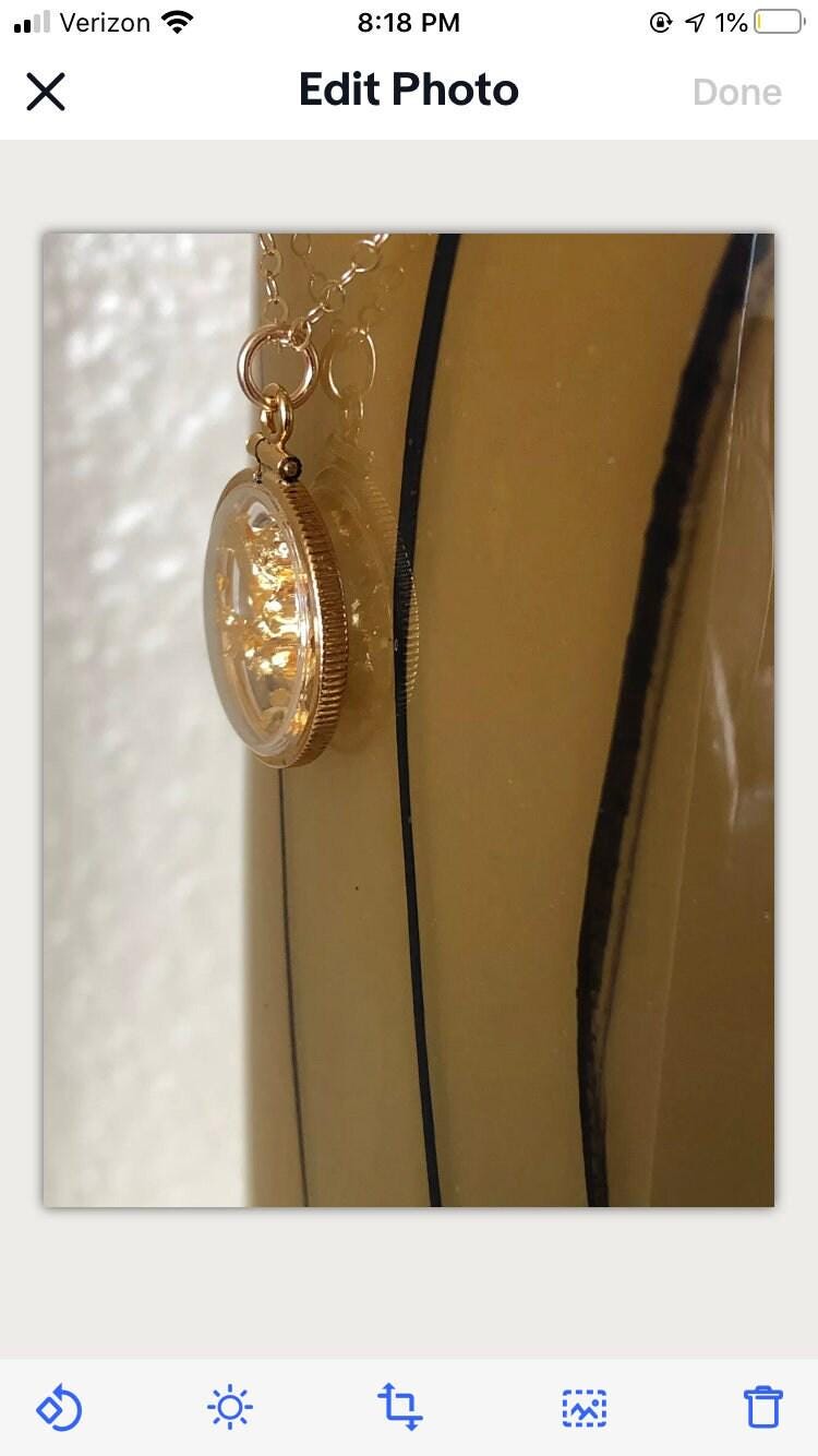 Vintage 12k gold filled locket with 23k gold inside hand made necklace