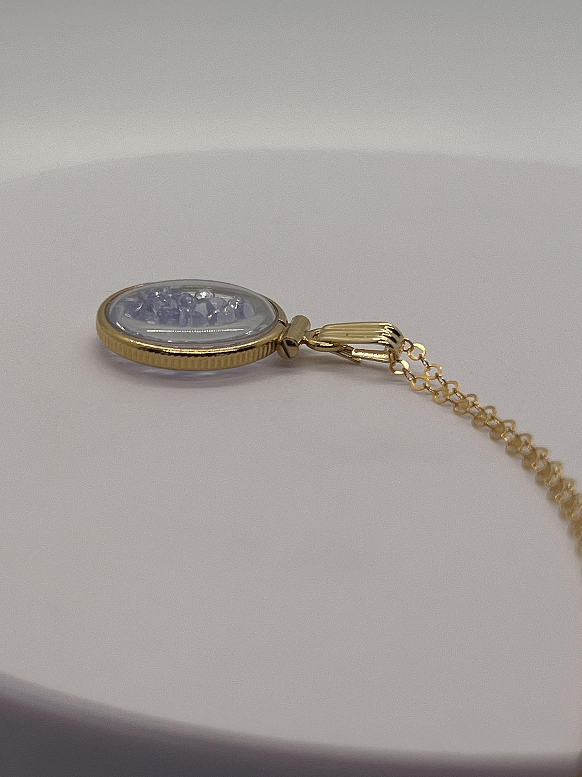 14k solid gold tanzanite  16.5mm handmade shaker locket 1.75 ctw