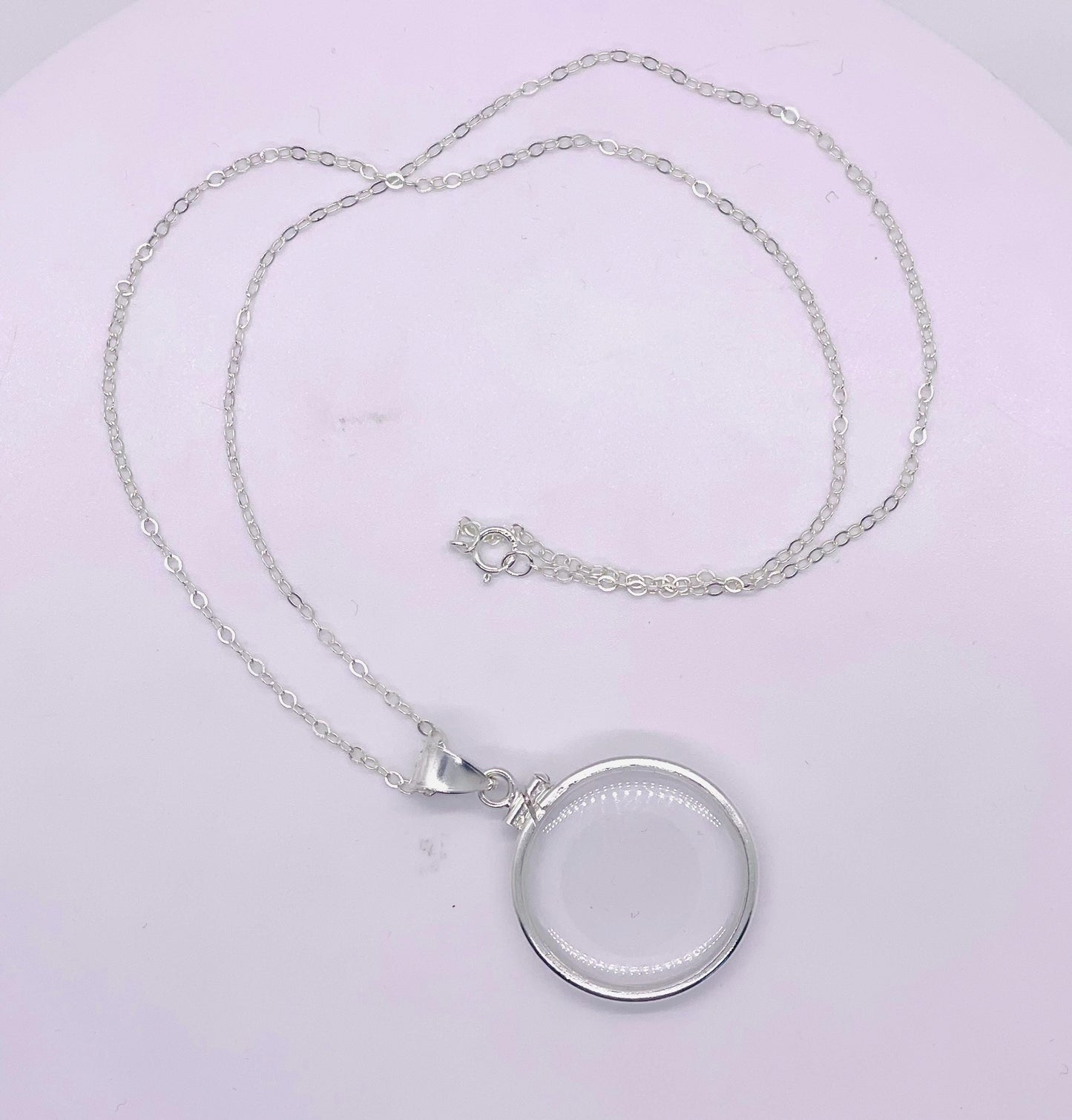 Empty 25mm sterling silver locket with coin edge bezel, soldered bail | free small screwdriver included!