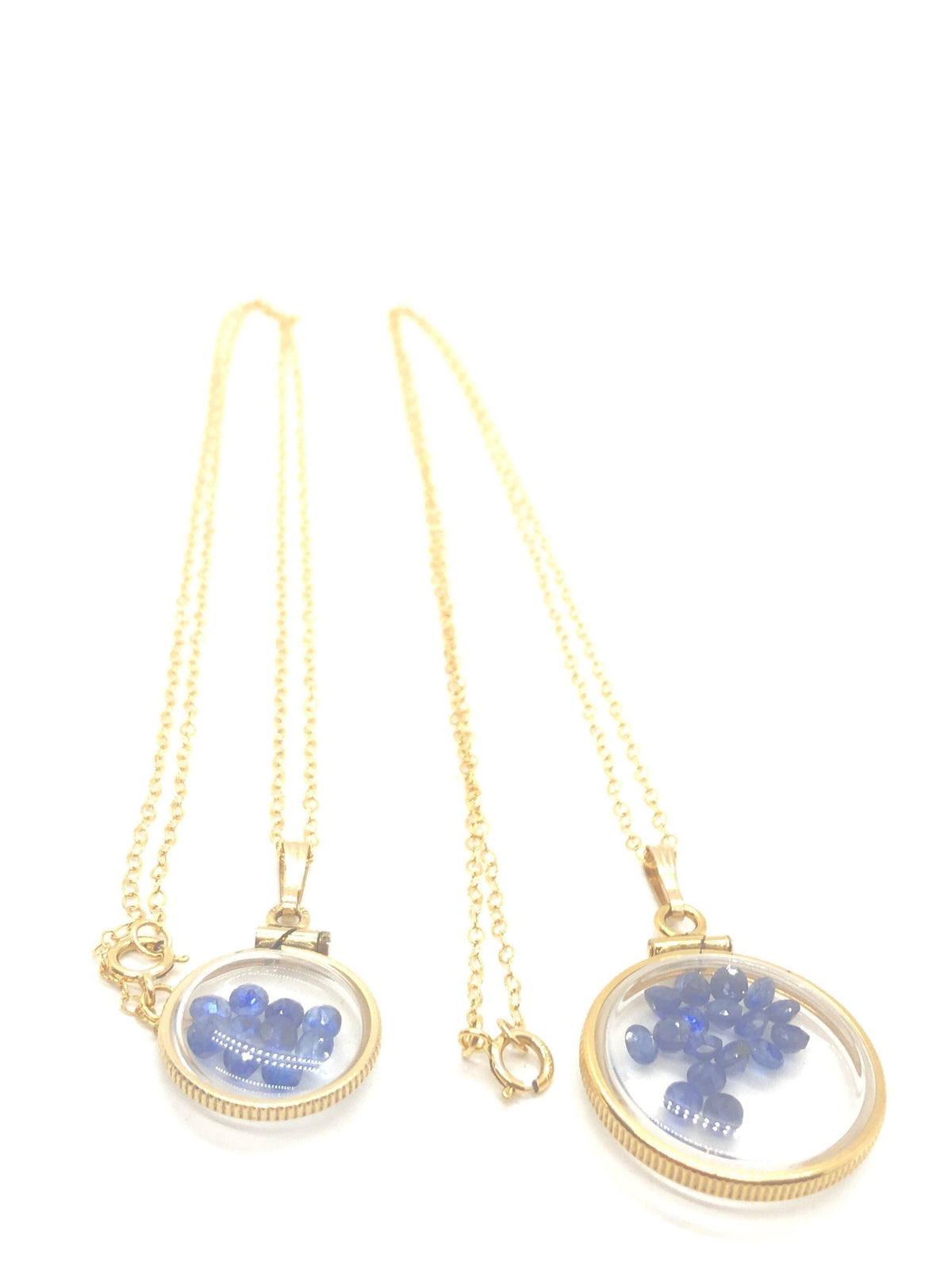 Vintage sapphire shaker locket 12k gold filled, 50 year old new stock,  20mm or 15 mm september birthstone, mother's day