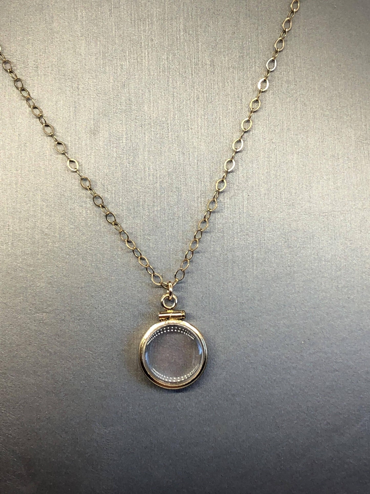 12.5mm 14K Gold-Filled Jump-Ring Shaker Locket Necklace