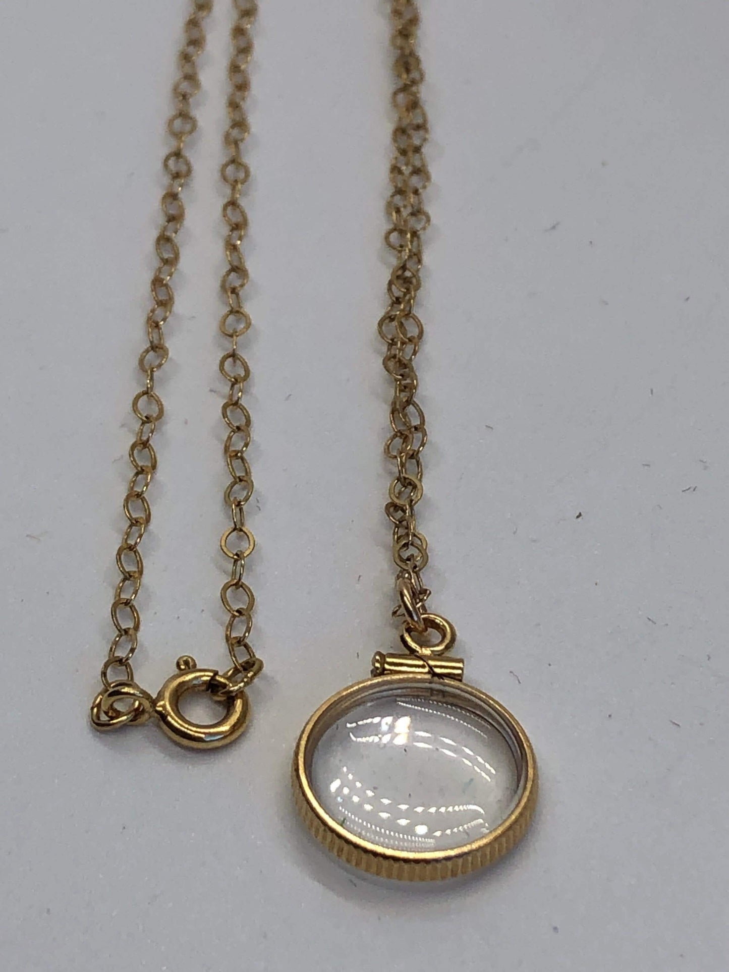 12.5mm 14K Gold-Filled Jump-Ring Shaker Locket Necklace