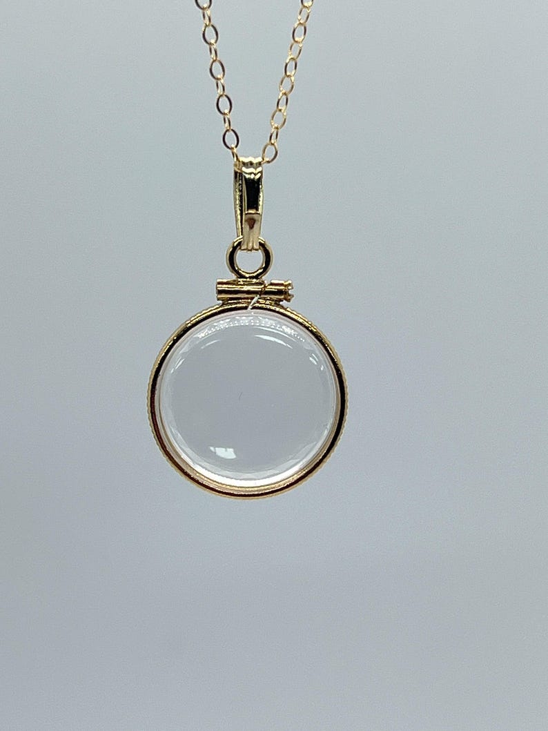 16.5mm Solid 14K Gold Diamond-Edge Shaker Locket