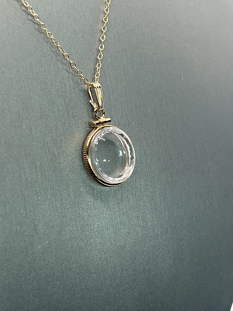 16.5mm Solid 14K Gold Diamond-Edge Shaker Locket