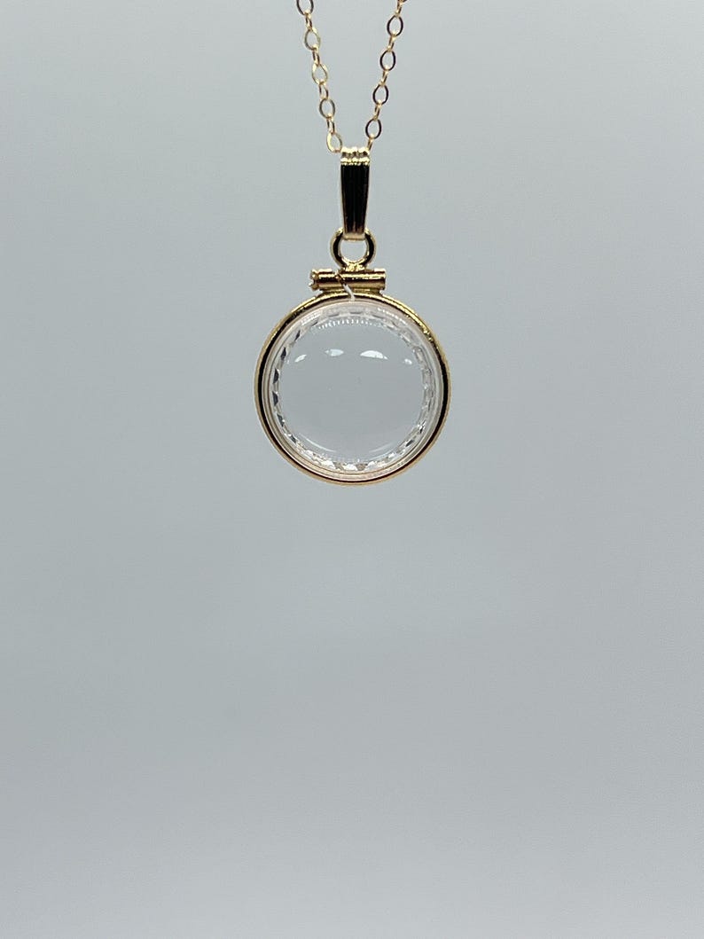 16.5mm Solid 14K Gold Diamond-Edge Shaker Locket