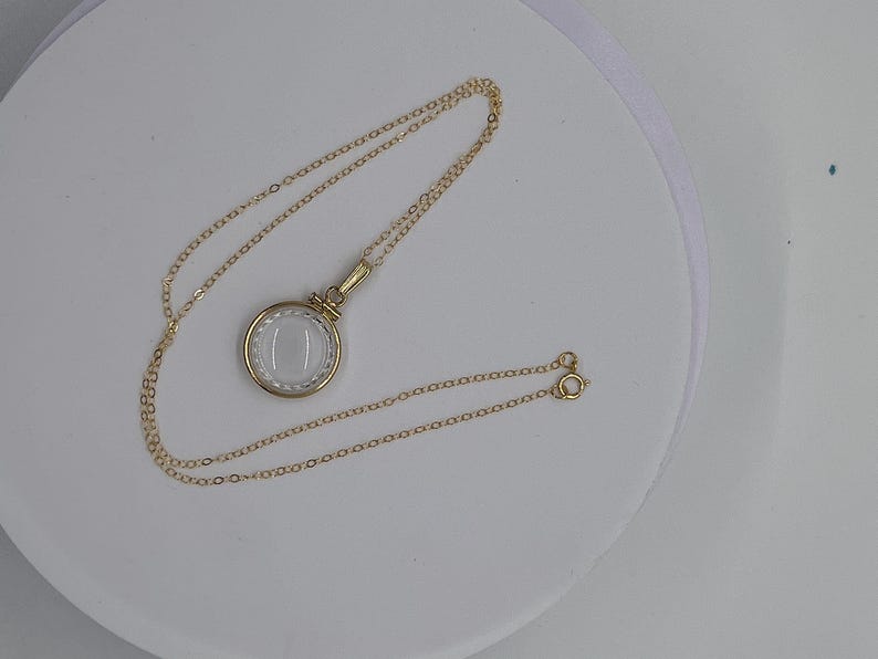 16.5mm Solid 14K Gold Diamond-Edge Shaker Locket