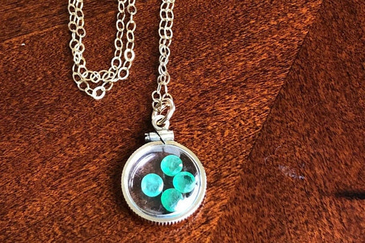 Vintage Emerald Shaker Locket, 12k gold filled, genuine Natural stones NEW OLD stock 50 years old. Make a locket for your MOM