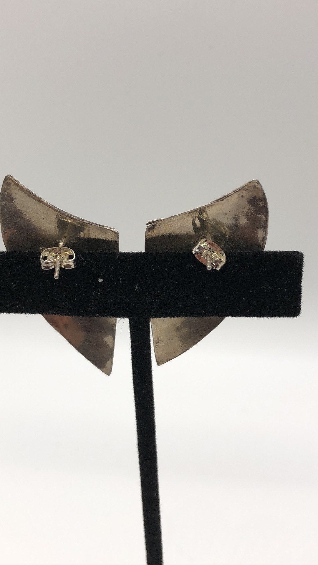 Vintage Handmade Sterling Silver and turquoise Earrings Indonesia, Vintage old stock, Beautiful