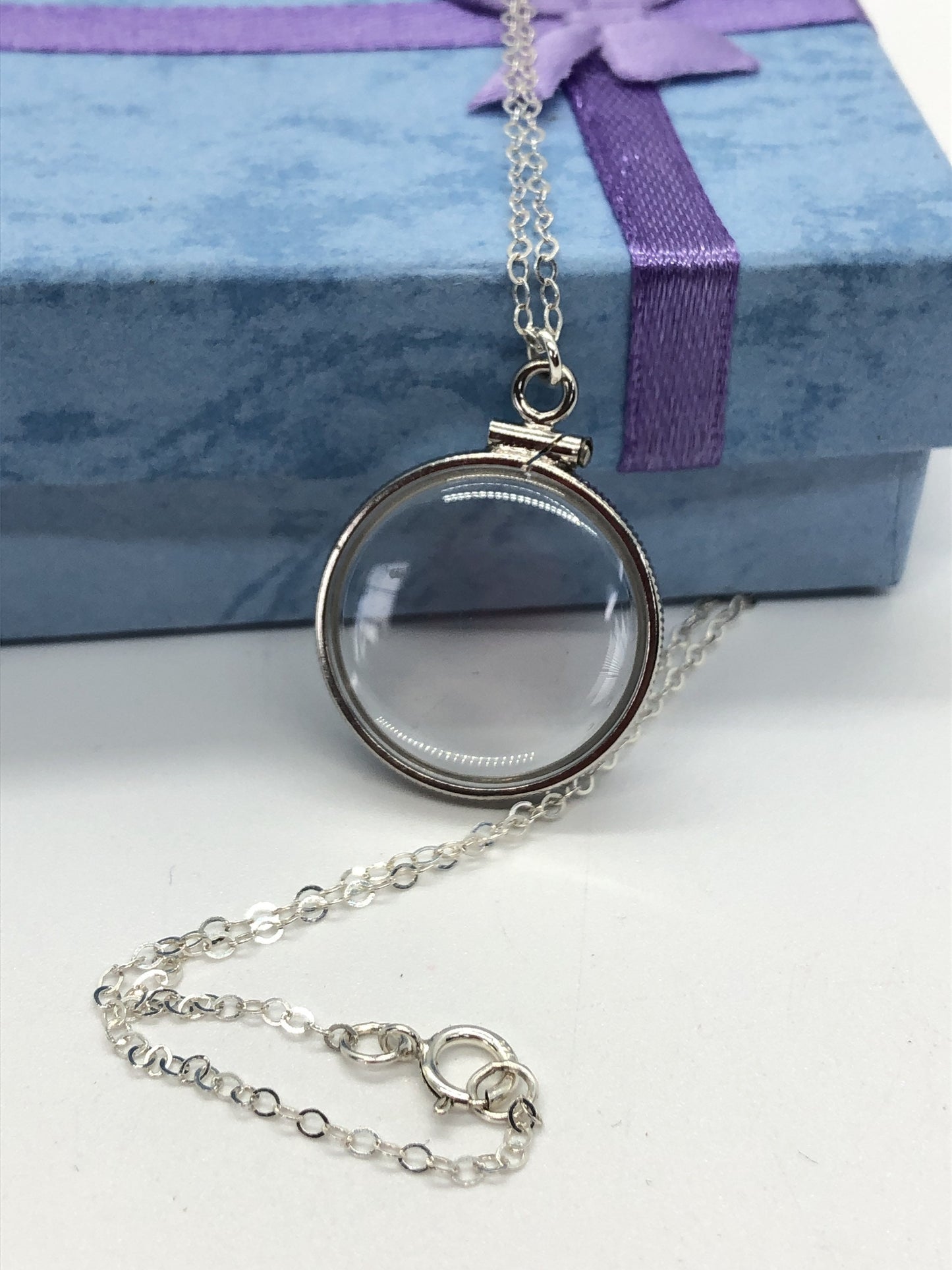 Empty 20mm Handmade sterling silver shaker locket, Free Locket Screwdriver INCLUDED , waiting for your little treasures, with chain