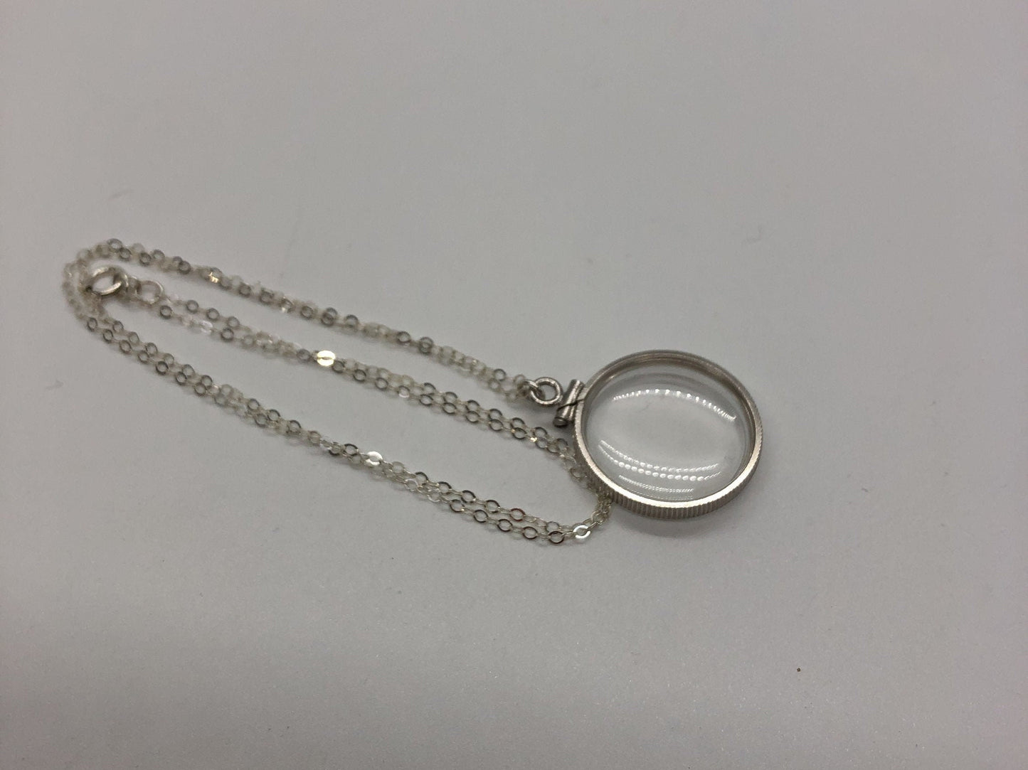 Empty 20mm Handmade sterling silver shaker locket, Free Locket Screwdriver INCLUDED , waiting for your little treasures, with chain