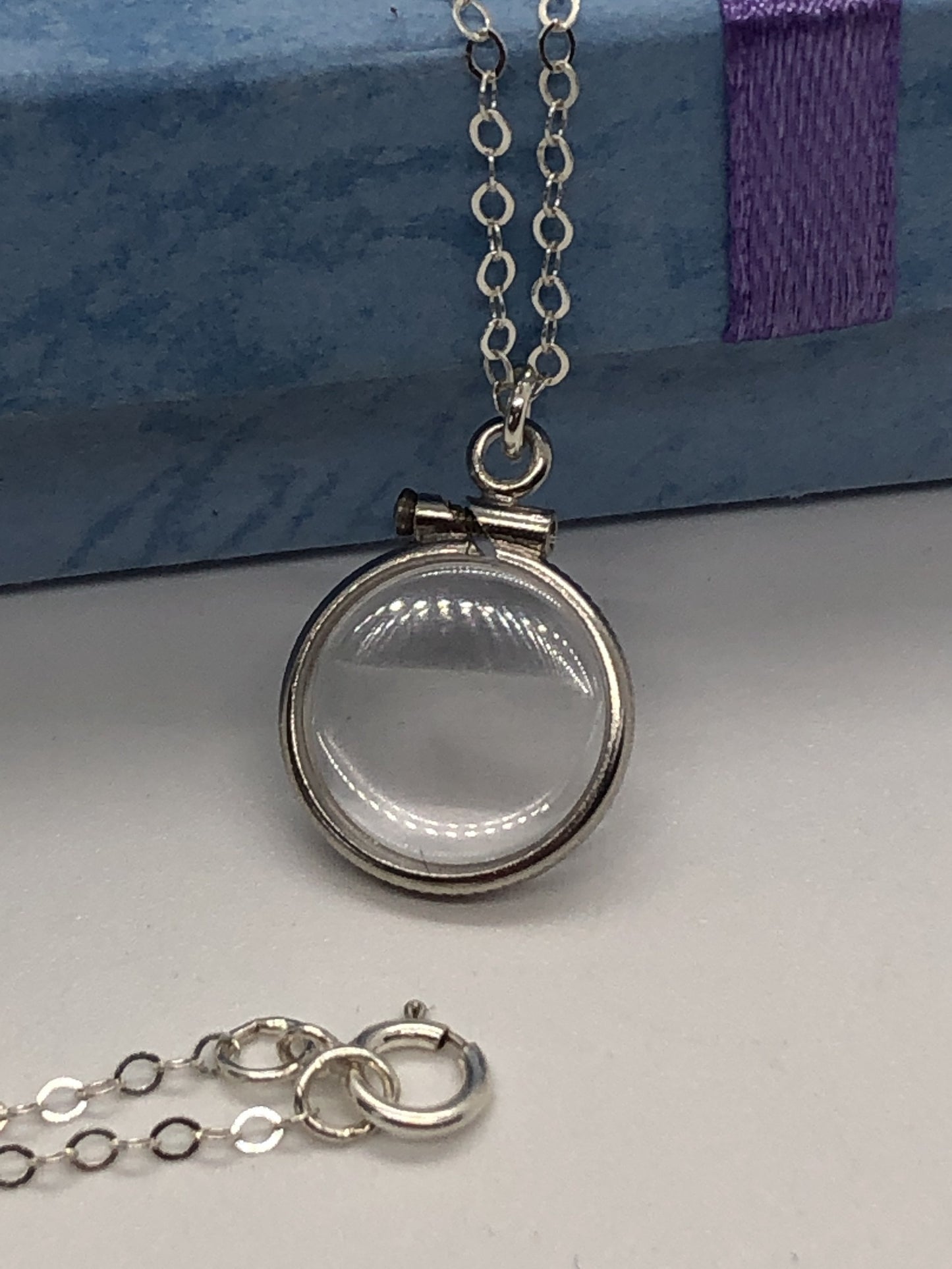 Empty, 12.5 mm Handmade sterling silver shaker locket, FREE Screwdriver,waiting for your small treasures