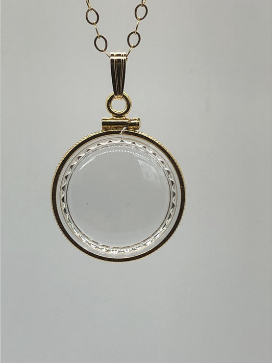Empty Diamond Edge Handmade 14k gold filled shaker Locket Nickel size w/ FREE  screwdriver. Fill it with Treasure. Customizable