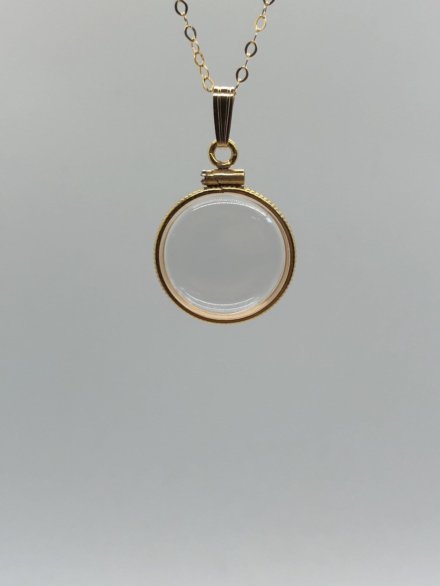 Empty Customizable 18mm Handmade 14k Gold Filled Shaker Locket, dime sized Necklace w/ Free Screwdriver Waiting For Your Little Treasures
