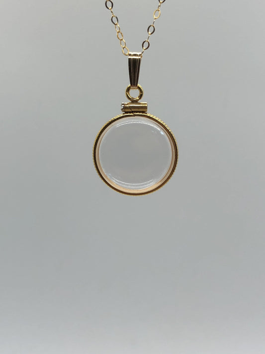 Empty Customizable 18mm Handmade 14k Gold Filled Shaker Locket, dime sized Necklace w/ Free Screwdriver Waiting For Your Little Treasures