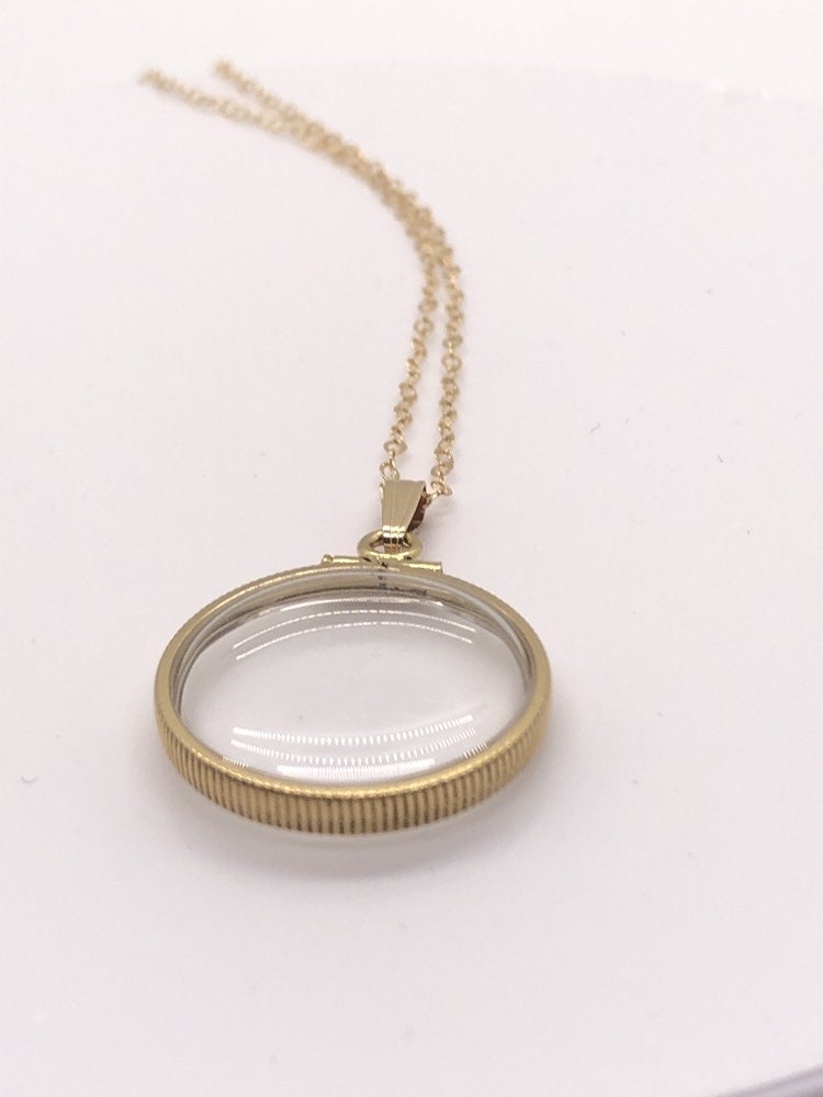 Empty Customizable 20mm Handmade 14k Gold Filled Shaker Locket Necklace w/ Free Screwdriver Waiting For Your Little Treasures, Gemstones