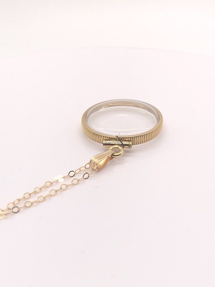 Empty Customizable 20mm Handmade 14k Gold Filled Shaker Locket Necklace w/ Free Screwdriver Waiting For Your Little Treasures, Gemstones