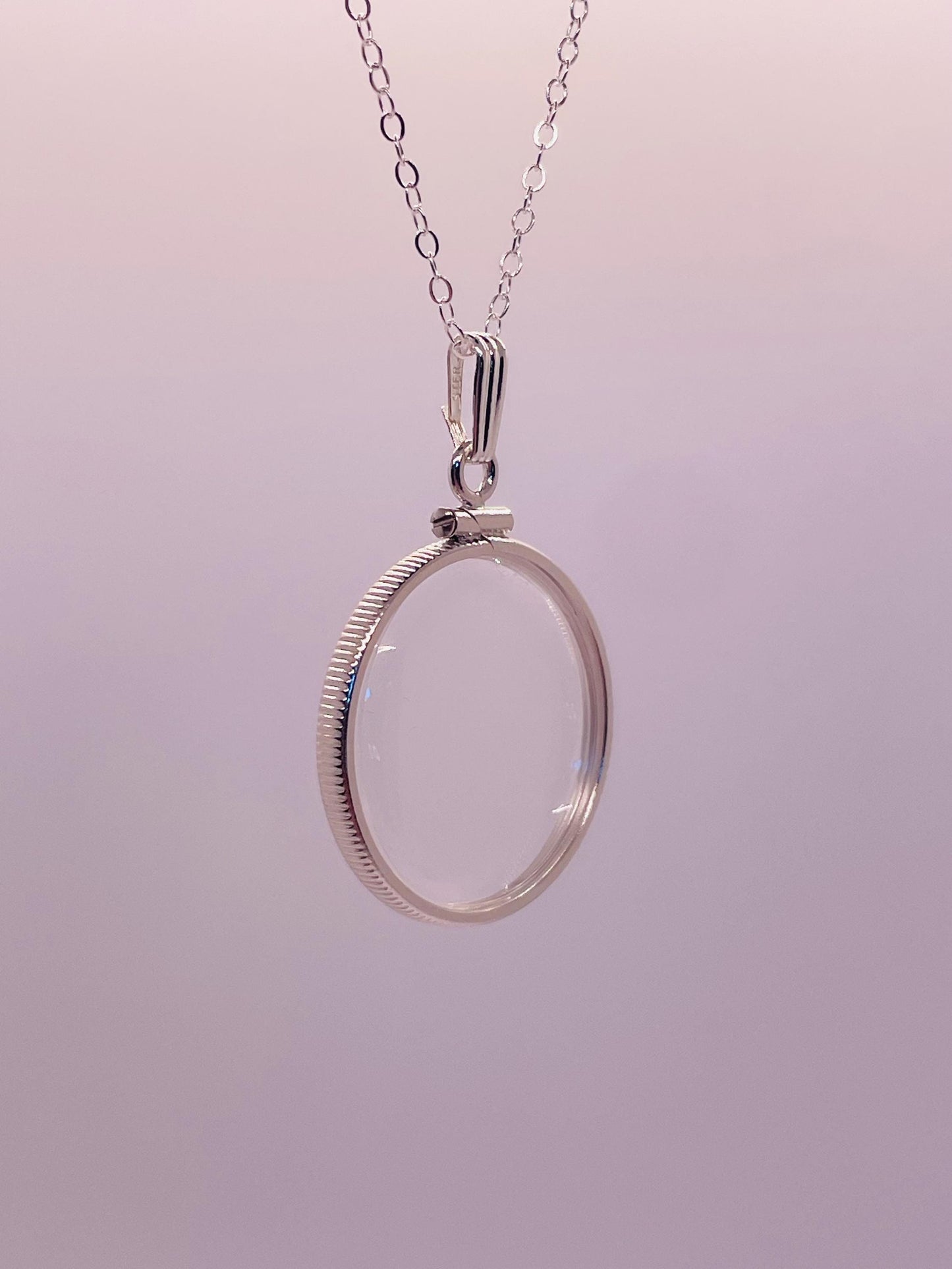 25mm Sterling Silver Shaker Locket detail