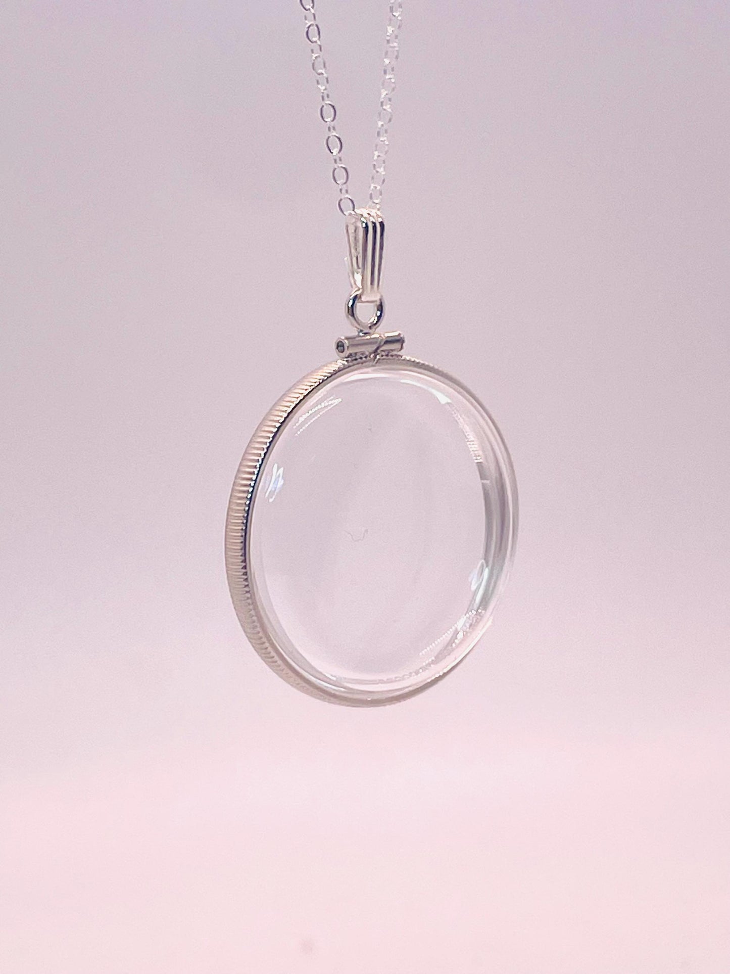 30mm Sterling Silver Shaker Locket detail