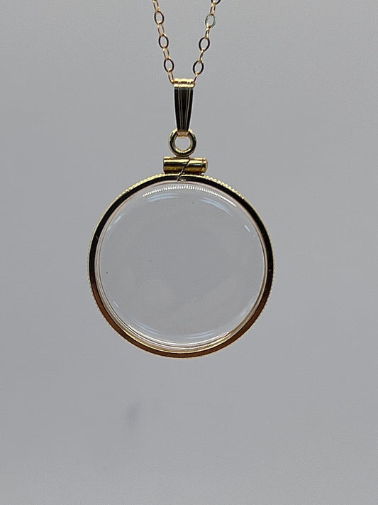Empty Customizable 25 mm Handmade 14k Gold Filled Shaker Locket Necklace w/ Free Screwdriver Waiting For Your Little Treasures
